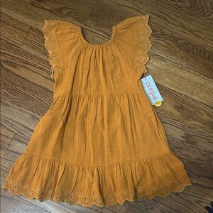 Cat & Jack Mustard Eyelet Dress